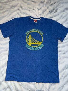 Teenie Weenie Blue T‑Shirt with Yellow Warriors Logo